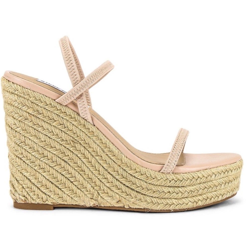 STEVE MADDEN SKYLIGHT WEDGE NUDE SIZE 10